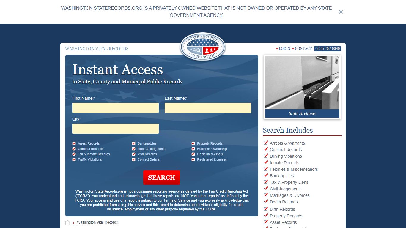 Washington Vital Records Online | StateRecords.org